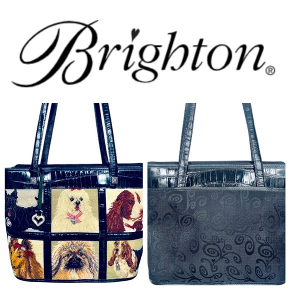 Brighton Tapestry K9 Multiple Dogs Canine Tote Shopper Bag - Picture 1 of 14